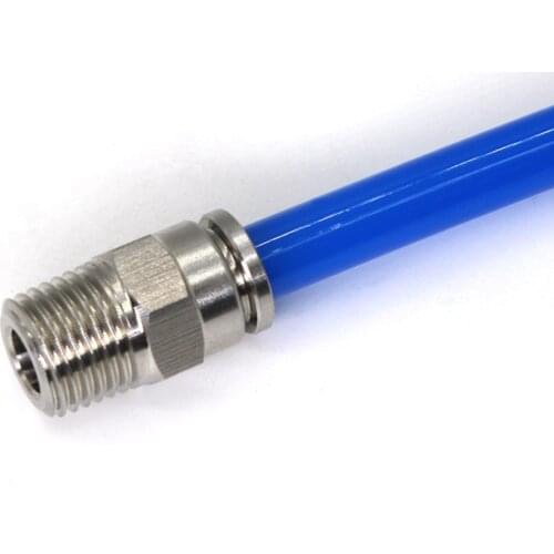 1PCS/ Lot M5 1/8" 1/4" 3/8" 1/2" BSPT Male Pneumatic Nickel Plated Brass Push In Quick Connector Release Air Fitting Plumbing