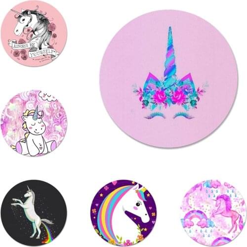 Horse Unicorn On Rainbow Badge Brooch Pin Accessories For Clothes Backpack Decoration gift 58mm