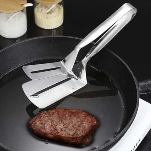 Stainless Steel Barbecue Tongs Fried Steak Shovel Kitchen Metal Clip Barbecue Tongs BBQ Clamp Cooking Tools Kitchen Accessories