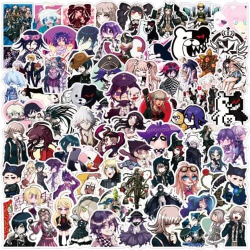 10/50/100pcs Mixed Danganronpa Game Stickers DIY Snowboard Laptop Luggage Fridge Guitar Graffiti Waterproof Stickers Toy Gift