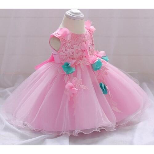 2018 New Baby Flower Girl Princess Dress Summer Birthday Party Dress Vestido Sleeveless Elegant Kids Dresses Baby Girls Clothes