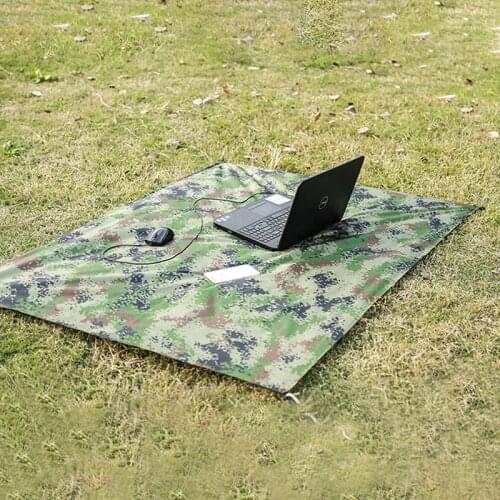 Portable Camouflage Tent Tarp Survival Sun Shelter Ultralight Tarp Folding Camping Mat Waterproof Picnic Mat Outdoor Equipment