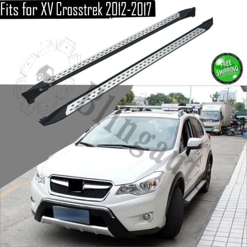 Fits for S ubaru XV Crosstrek 2012-2017 2Pcs left right running board side steps nerf bar car pedal side stairs