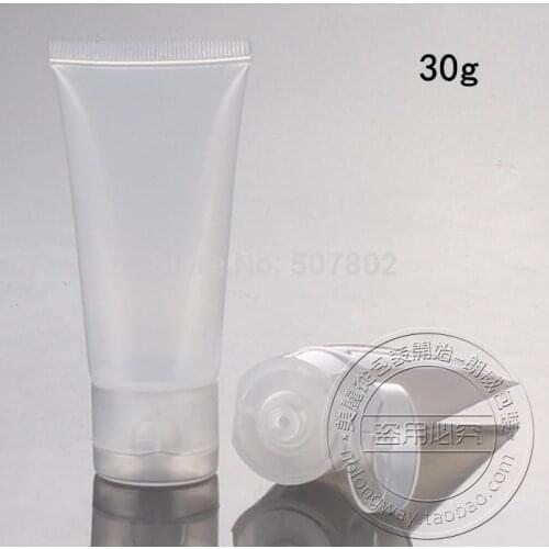 Capacity 30ml 50pcs/lot factory wholesale high quality translucent soft tube,cosmetic tube