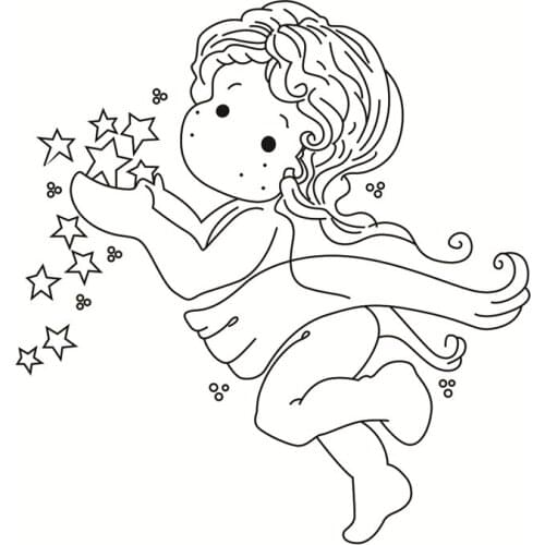 Girl pattern Transparent Clear Silicone Stamp/Seal for DIY scrapbooking/photo album Decorative clear stamp sheetstampons