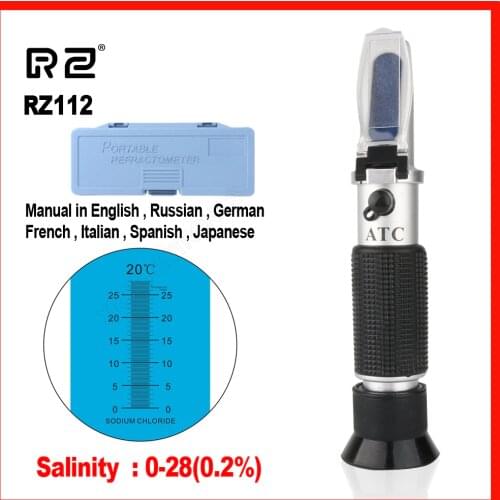 RZ Refractometer Optical Salinity Concentration Handheld High precision Measuring tool RZ112 0~28