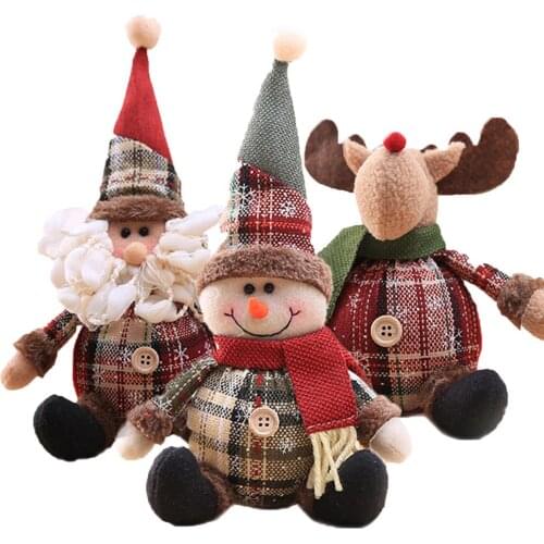 Santa Claus Christmas Doll Merry Christmas Decorations for Home Elk Christmas Ornaments Xmas Tree Decor 2021 Navidad Natal Gifts