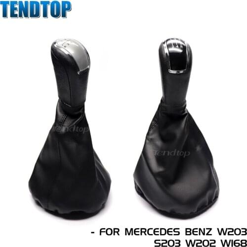 Lever Stick 5 / 6 Speed Car Gear Shitf Knob Boot Cover Facelift Car Assessories For Mercedes Benz C Class W203 S203