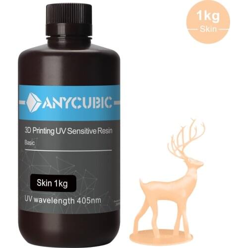 ANYCUBIC 3D Printer Resin 405nm LCD Quick-Curing Resin Material High Precision Great Stability for LCD 3D Printing 1KG
