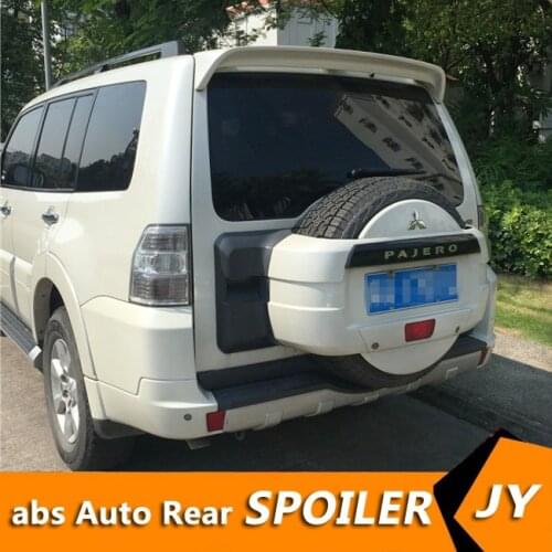 For Mitsubishi PAJERO V73 Spoiler 2006-2012 V73 spoiler High Quality ABS Material Car Rear Wing Primer Color Rear Spoiler