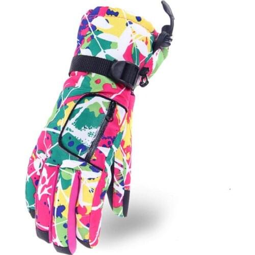 Warm Waterproof Outdoor Men And Women Wear Non-slip Winter Skiing Gloves