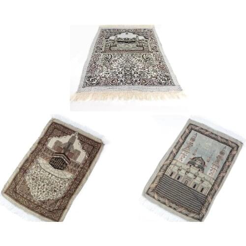 110*70CM Thin Prayer Rug Mat Muslim Islamic Musallah Turkish Gift Carpet Home Bedroom Decoration Kneeling Prayer Mat