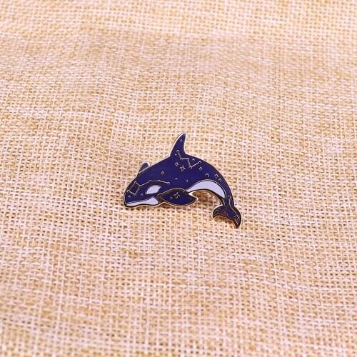 Dolphin hard enamel pin