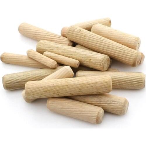 50/100Pcs Dowel Pin Hardwood Round Furniture Fitting Wood Dowel Pin Twill Wood M6 M8 M10 M12