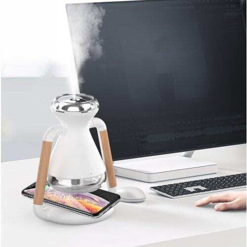 Air humidifier USB ultrasonic aroma diffuser With mobile phone wireless charging home mist maker essential oil diffuser Office