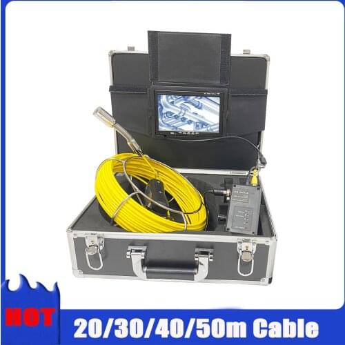 7inch 20/30/40/50M 720P HD Drain Sewer Pipeline Industrial Endoscope Pipe Inspection Video Camera