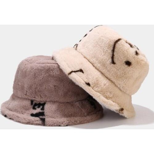 2021 New Hats for Women Autumn Winter Bucket Hats rabbit fur Soft Warm Fisherman Hat Panama Casual Caps Lady Flat Korean Style