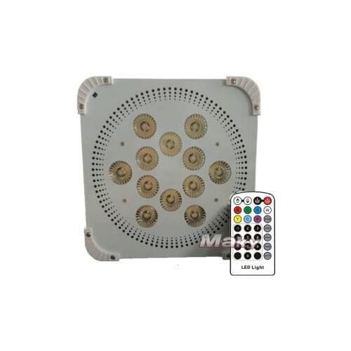 1UNIT 12PCS RGBWAUV Battery Powered& Wireless DMX &IRC club party stage KTV dance bar liminaires theatre cyclorama illuminacion