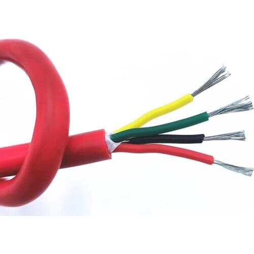 1Meter Silicone Multi-core Wire 0.3 mm - 6 mm 3/4 Core Tinned Copper Cable Flexible Red
