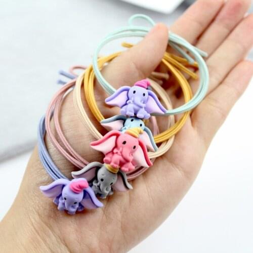 10Pcs New Knotted Hair Accessories Hair Rope High Elastic Rubber Band Double Line Dumbo Dumbo Hair Tie