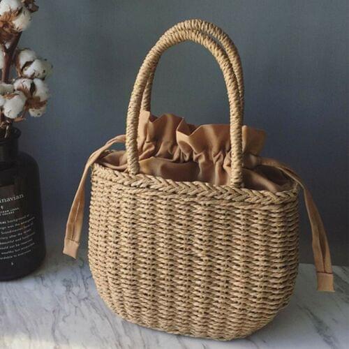 2020 Fashion Women Straw Bag Woven Bag Summer Beach Rattan Shoulder Bag Bamboo Bag Casual Handbag