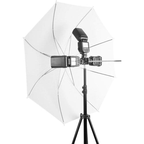 3In1 All-Metal Hot Shoe Bracket Triple Head Mount Adapter Hot Shoe Mount Adapters Camera Accessories