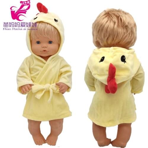 40 Cm Nenuco Doll Cock Fur Bathrobe Ropa Y Su Hermanita New Born Baby Doll Clothes Toys Outfits