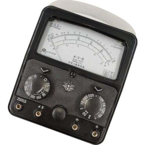 MF500 Analog Multimeter Volt Ampere Ohm Meter 2500v 20hm 500ma High Precision Analog Pointer Multimeter