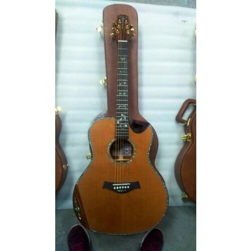 Free shipping AAAAA all solid coco guitar nitro finishing handmade acoustic Guitarra customize solid cedar solid cocobolo guitar