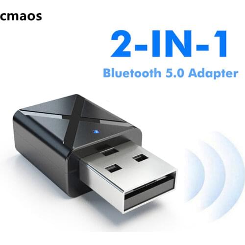 Bluetooth 5.0 Stereo Audio 2in1 Receiver Transmitter Mini Bluetooth AUX RCA USB 3.5mm Jack For TV PC A2 Car Kit Wireless Adapter