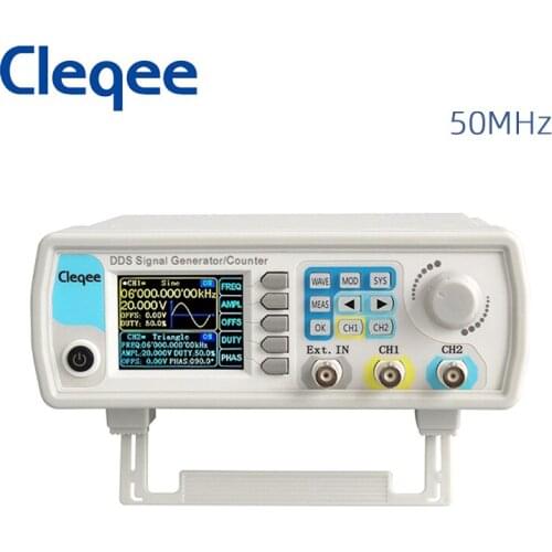 Cleqee JDS6600-50M JDS6600 Series 50MHZ Digital Control Dual-channel DDS Function Signal Generator frequency meter Arbitrary