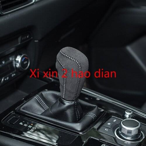 For Mazda CX-4 onxela CX-8 atenza CX-5 CX-30 modified leather hand-sewn gear shift cover shift lever protective cover