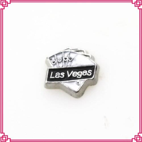 Hot Selling 30pcs las Vegas floating charms Living Glass Memory Floating Pendant Necklace Lockets Charms DIY Jewelry