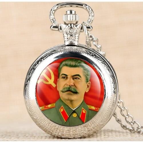 Exquisite Pocket Watch Round Dial Digital Quartz Silver Medium Clock Stalin Chic Pattern Pendant Practical Men Gift Slim Chain