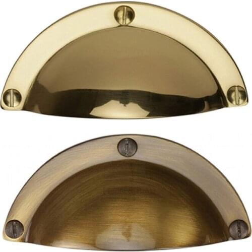 Ltd Solid Face Fix Shaker Style Hooded Drawer Cabinet Cup Pull Handle 95mm