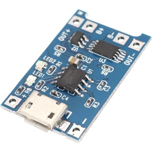 Jiguoor 1PC Upgrade Version 3.2V/3.7V/4.2V USB Li-ion Battery Charger Module Board With Protected Function Integrated Circuits