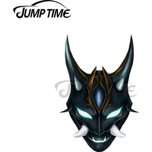JumpTime 13 x 4.2cm For Xiao Mask Genshin Impact Japanese Oni Personality Creative Car Decal Graffiti Sticker Occlusion Scratch