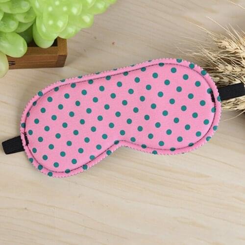 NEW 1PC Dot Print Sleeping Eye Mask Portable Soft Travel Sleep Rest Aid Eye Mask Cover Eye Patch Sleeping Mask Case Random