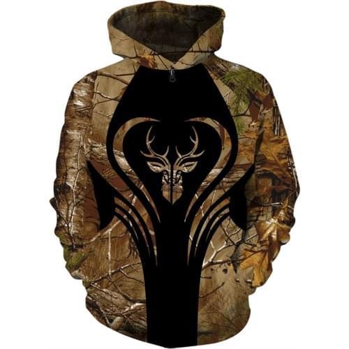 2020 New Retro Style Harajuku Hoodies Camouflage hunting deer 3D Printed Hooded Sweatshirt For Men & Women Drop shipping