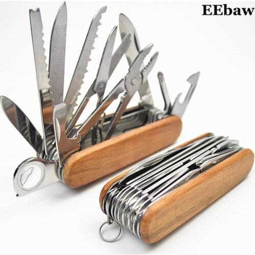Stainless Steel Swiss Knife Outdoor Camping Survival Army Folding Knife Portable Camping Multi-tool Pocket-Size Hunting knives