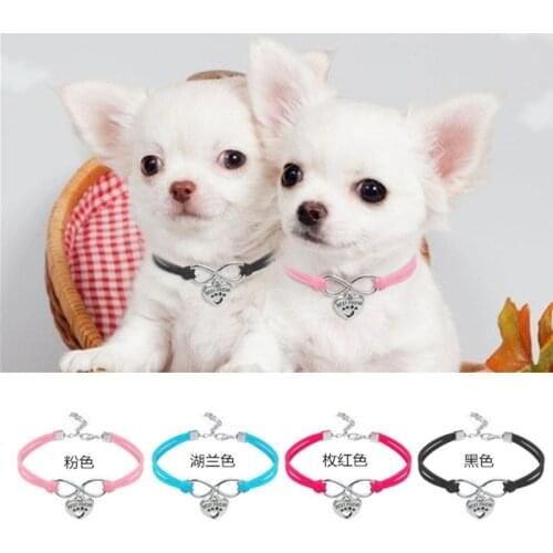 Cute Cat Dog Necklace Collar With Heart Pendant Dog Puppy Collars For Kitten Chihuahua Pet Party Decor Accessories