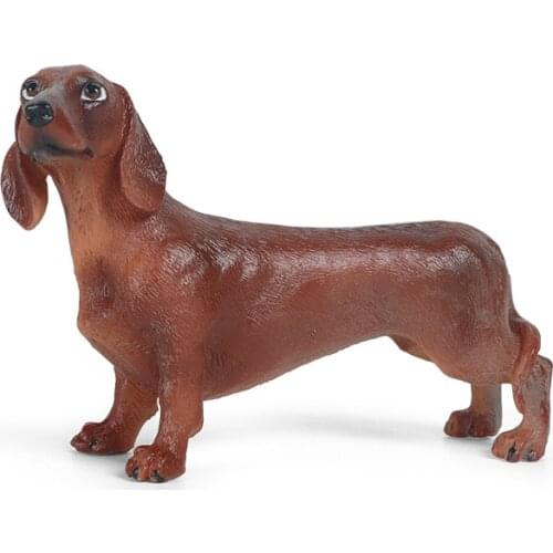 Dachshund Animal Figure Collectible Toys Dog Animal Kids Plastic Model Toys