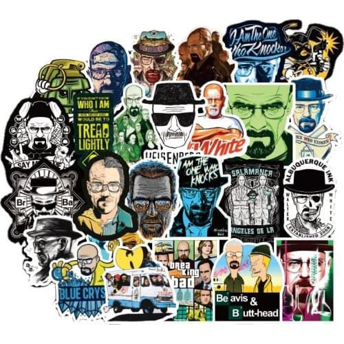 TD ZW 50 Pcs/lot American Classic Breaking Bad Stickers Graffiti Stickers For Laptop Luggage Car PVC Waterproof Decal Sticker