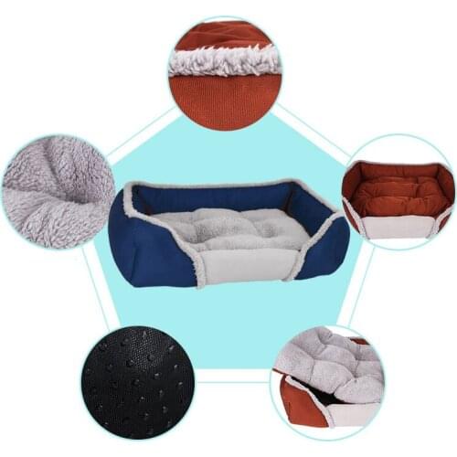 Warm Winter Dogs Bed Mat For Small Medium Large Dogs Pet House Waterproof Bottom Soft Fleece Warm Cat Bed Sofa House Supplies