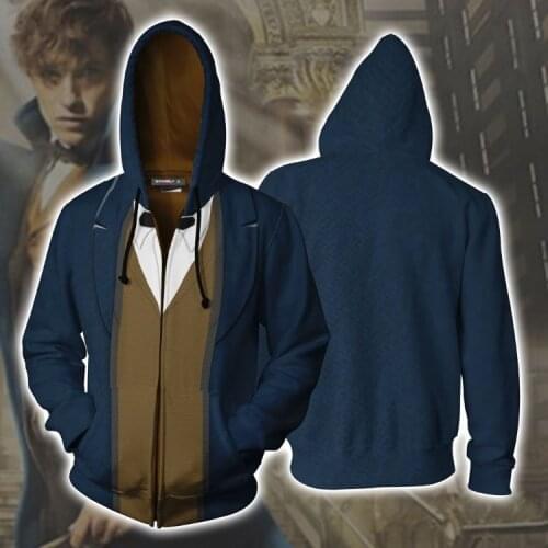 Fantastic Beasts and Where to Find Them Hoodie Cosplay Costume 3D Print Hooded Jacket Sportswear Sweatshirts Coat Sweat Shirt