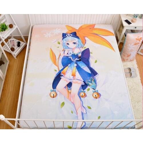 Japanese Anime Cartoon Shonen Onmyouji Mattress Cover Fitted Sheet Fitted cover bedspread counterpane