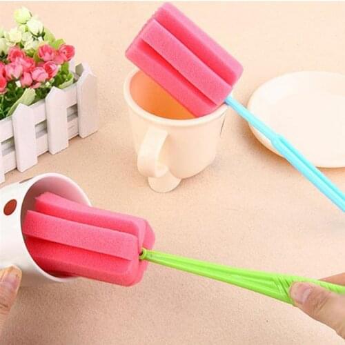 1-5 Pcs Kitchen Cleaning Tool Sponge Brush for Wineglass Bottle Coffe Tea Glass Cup Color Random