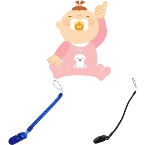 1PC Newborn Baby Infant Toddler Dummy Pacifier Spring Soother Nipple Clip Chain Holder Strap Wholesale Drop Ship