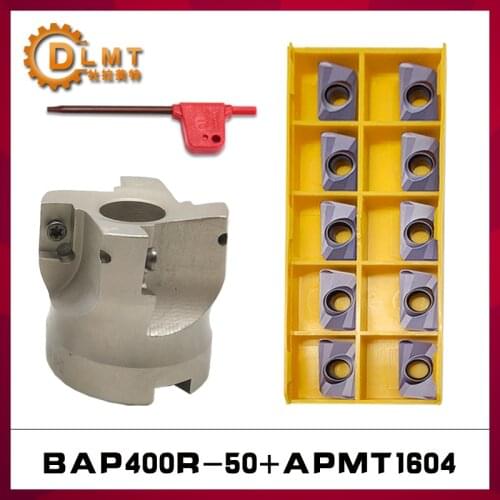 1PC BAP400R 50 Shoulder Face Mill Head +10PCS APMT1604 H2 M2 VP15TF UE6020 DP5320 DP5420 Cutter head and milling insert set