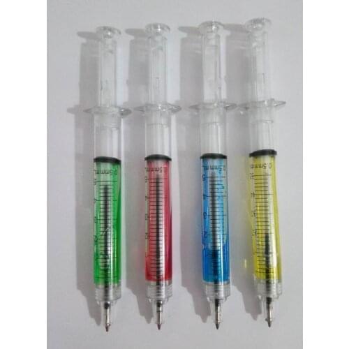 1000pcs/lots Liquid Novelty Syringe Ballpoint Pen Stationery Cute Syringe Ballpoint Pen Office Supplies Child Gift